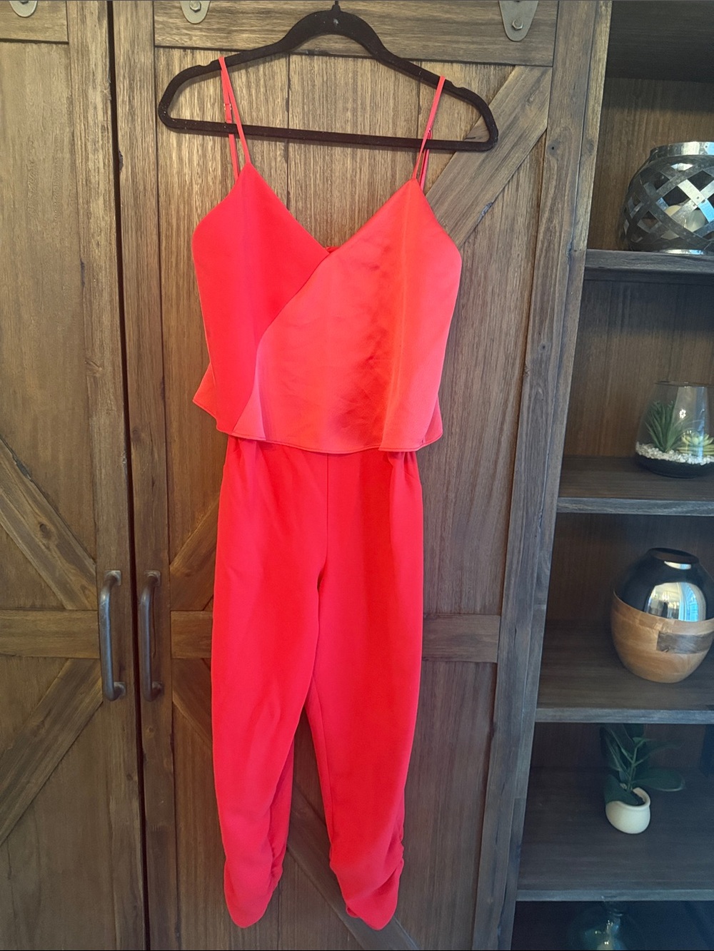 Parker Red Sleeveless Jumpsuit